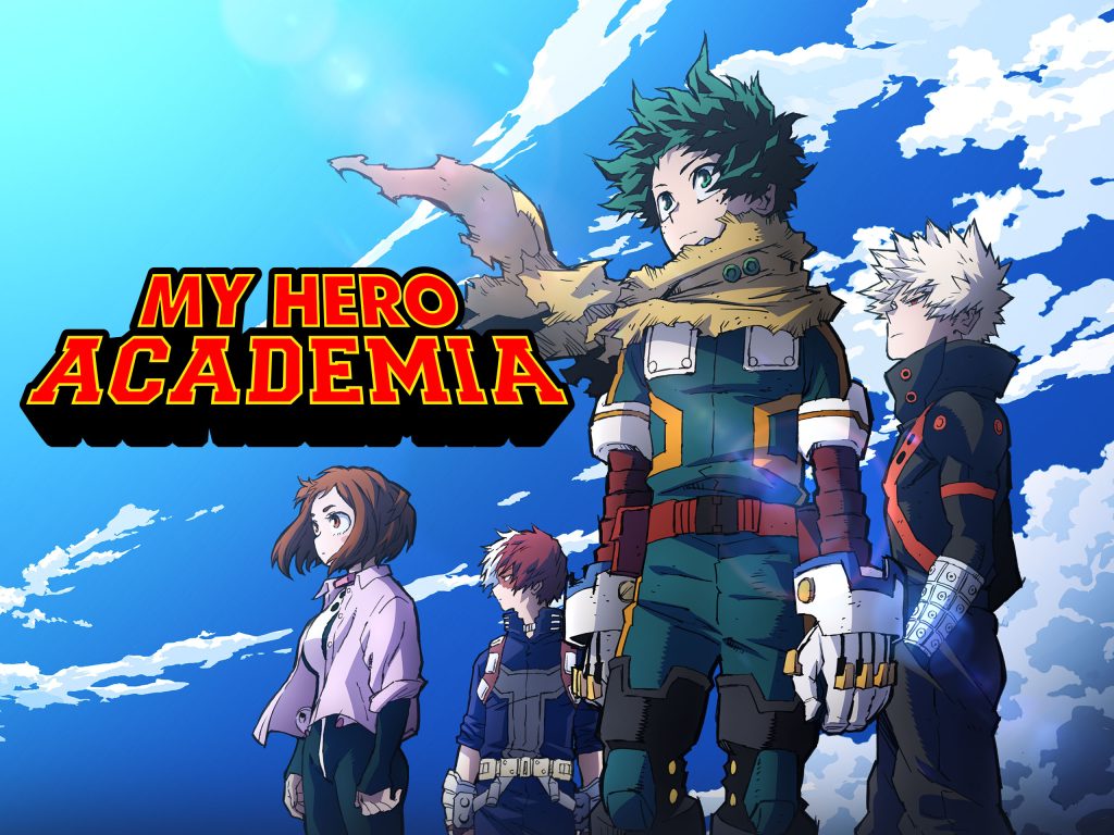 Image of My Hero Academia anime characters in action