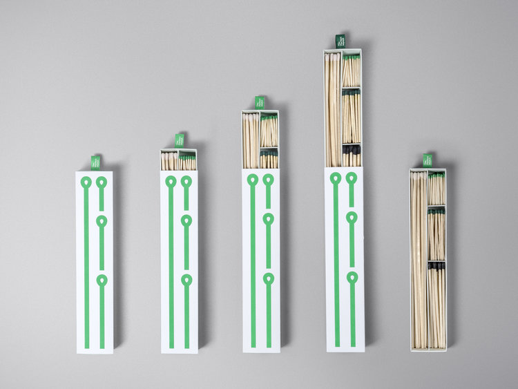 You can have match stick in different height and color 
