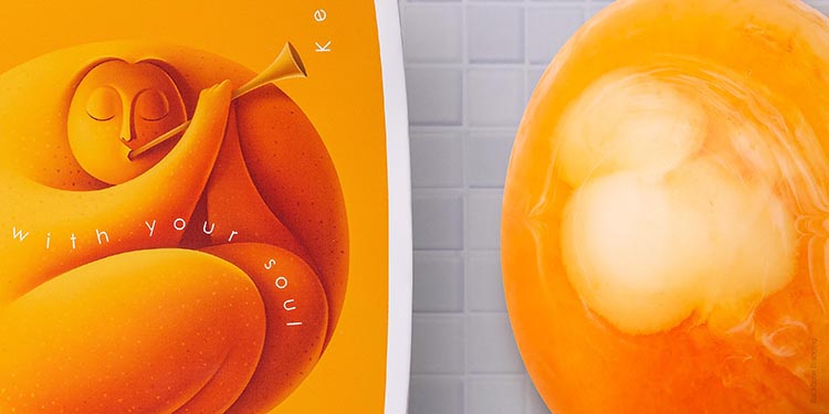 Solala's packaging - orange soap 