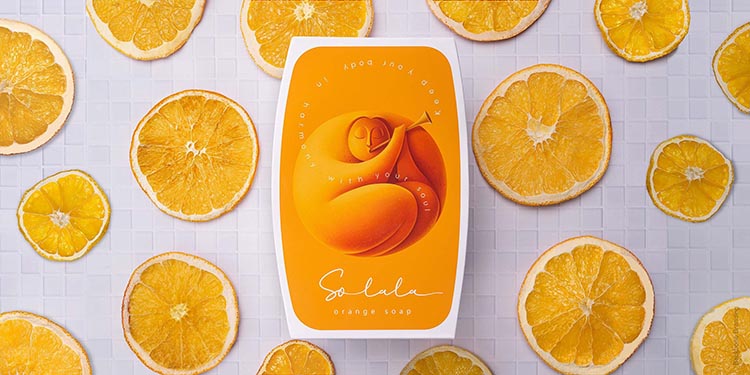 Solala soap packaging design