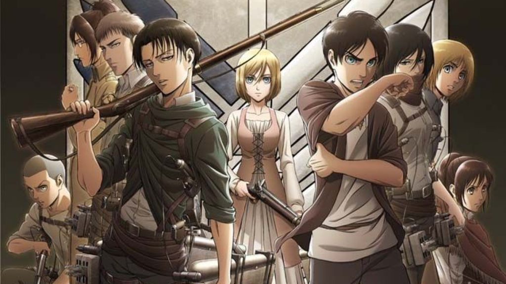 Attack on Titan anime characters in a Attractive pose