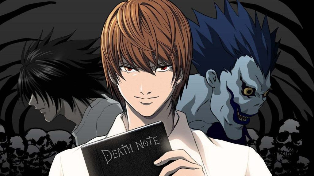 Death Note anime main characters, Light and Ryuk